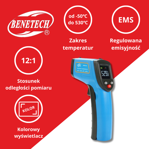 PIROMETR GM533A -50°C~530°C