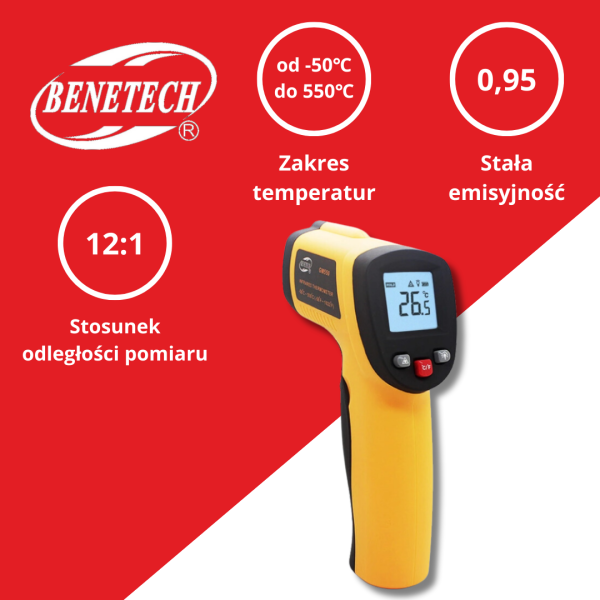 PIROMETR GM550 -50°C~550°C