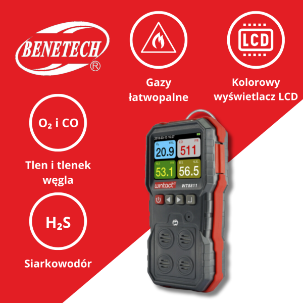 MIERNIK STĘŻENIA GAZÓW WT8811