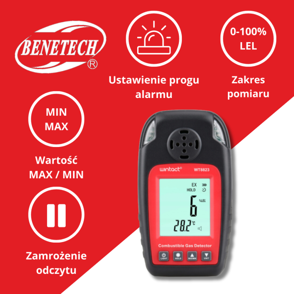 DETEKTOR GAZU WT8823