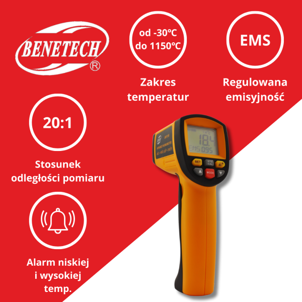 PIROMETR GM1150 -30°C~1150°C