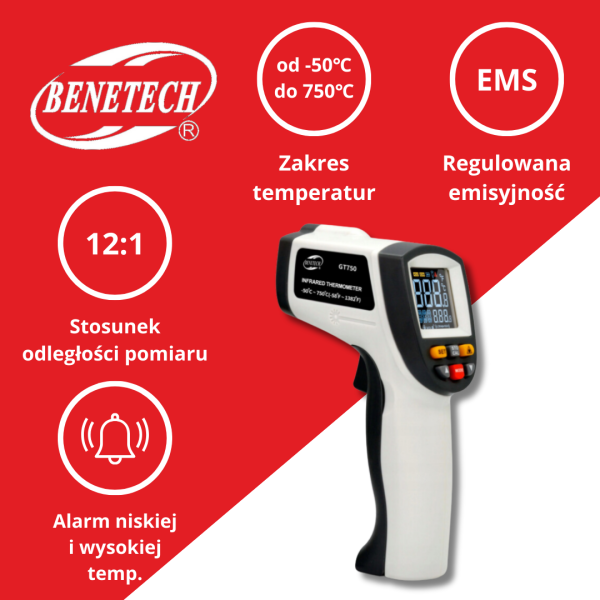 PIROMETR GT750 -50°C~750°C