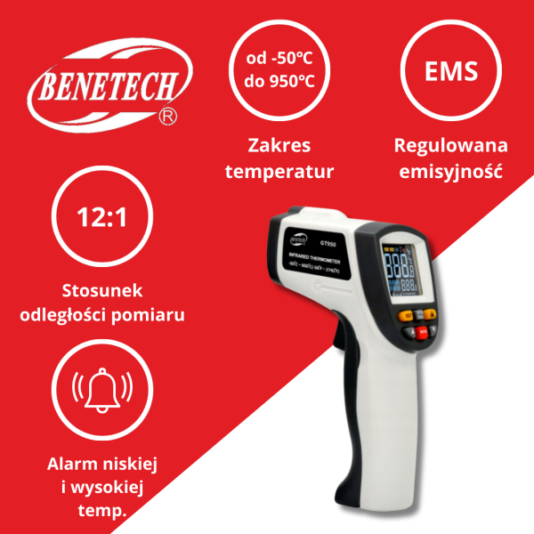 PIROMETR GT950 -50°C~950°C