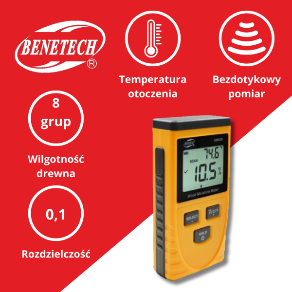 WILGOTNOŚCIOMIERZ DO DREWNA GM630
