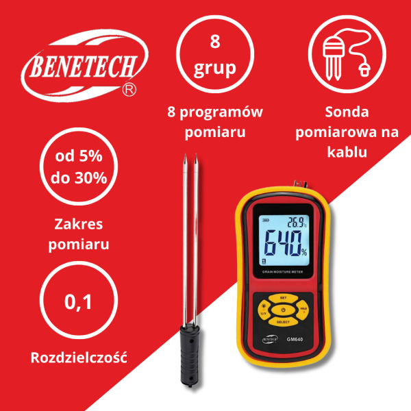 WILGOTNOŚCIOMIERZ DO ZBOŻA GM640
