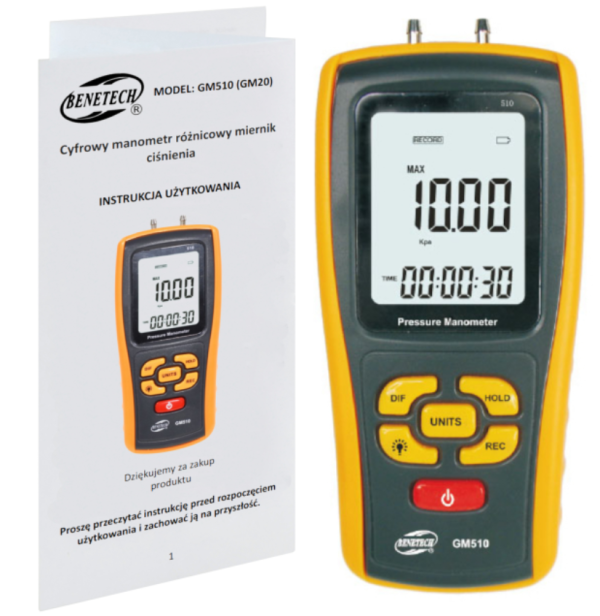 MANOMETR RÓZNICOWY GM510