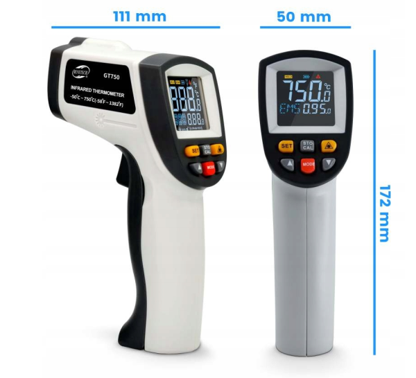 PIROMETR GT750 -50°C~750°C