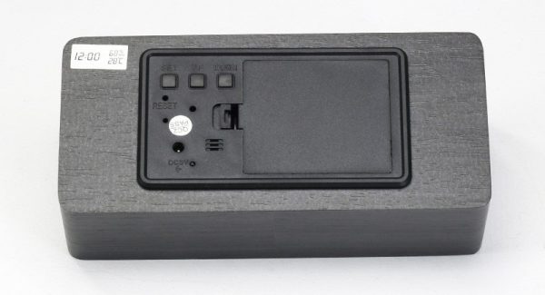 ZEGAR DREWNIANY CZARNY KH1030