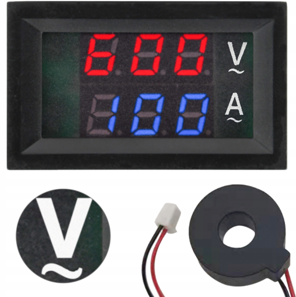AMPEROMIERZ WOLTOMIERZ PRĄD ZMIENNY AC 100A 600V