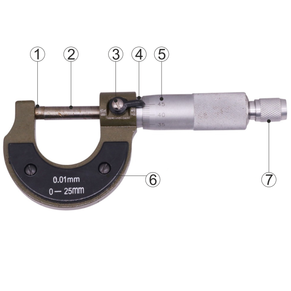 MIKROMETR ZEWNĘTRZNY NONIUSZOWY 0~25 0,01mm TM7110