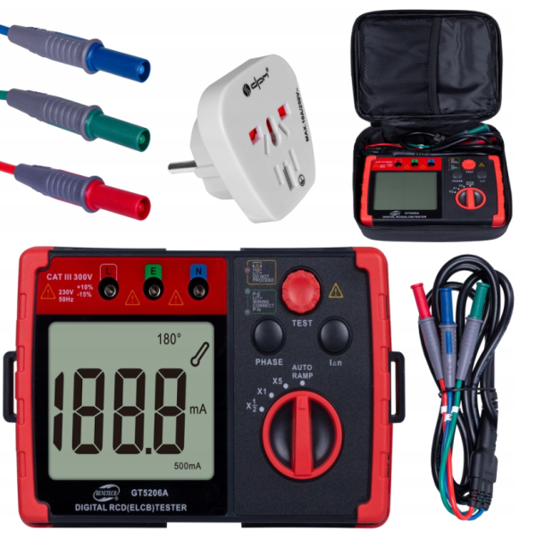 TESTER RÓŻNICOWO PRĄDOWYCH GT5206A