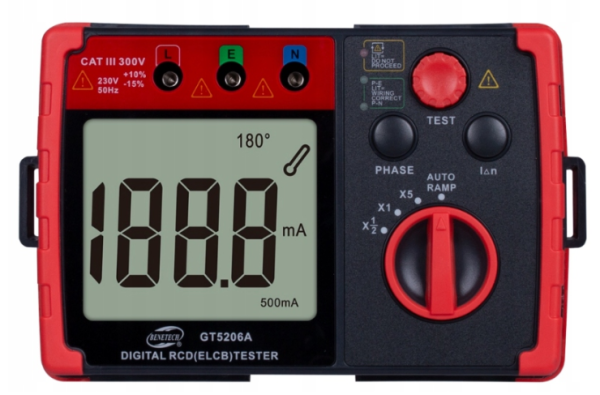 TESTER RÓŻNICOWO PRĄDOWYCH GT5206A