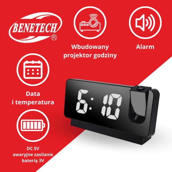 ZEGAR Z PROJEKTOREM KH2010
