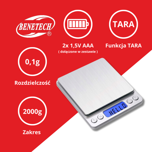 WAGA CYFROWA JUBILERSKA 2000G TM8002