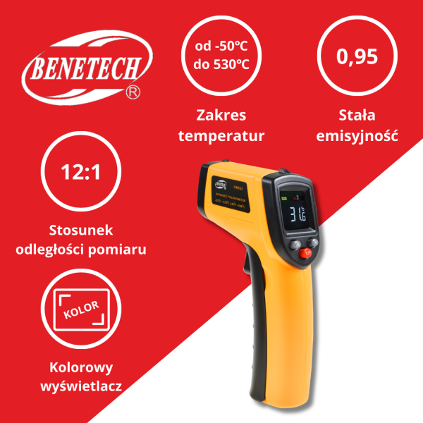 PIROMETR GM533 -50°C~530°C