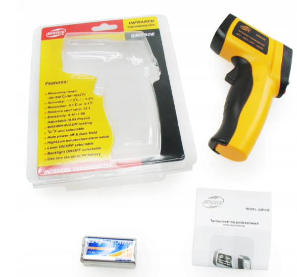 PIROMETR GM550E -50°C~550°C