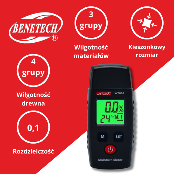 WILGOTNOŚCIOMIERZ DO DREWNA WT660