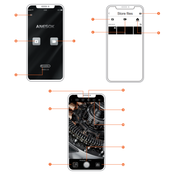 KAMERA INSPEKCYJNA 5,5mm WiFi DUAL ENDOSKOP WARSZTATOWA DO TELEFONU ANDROID
